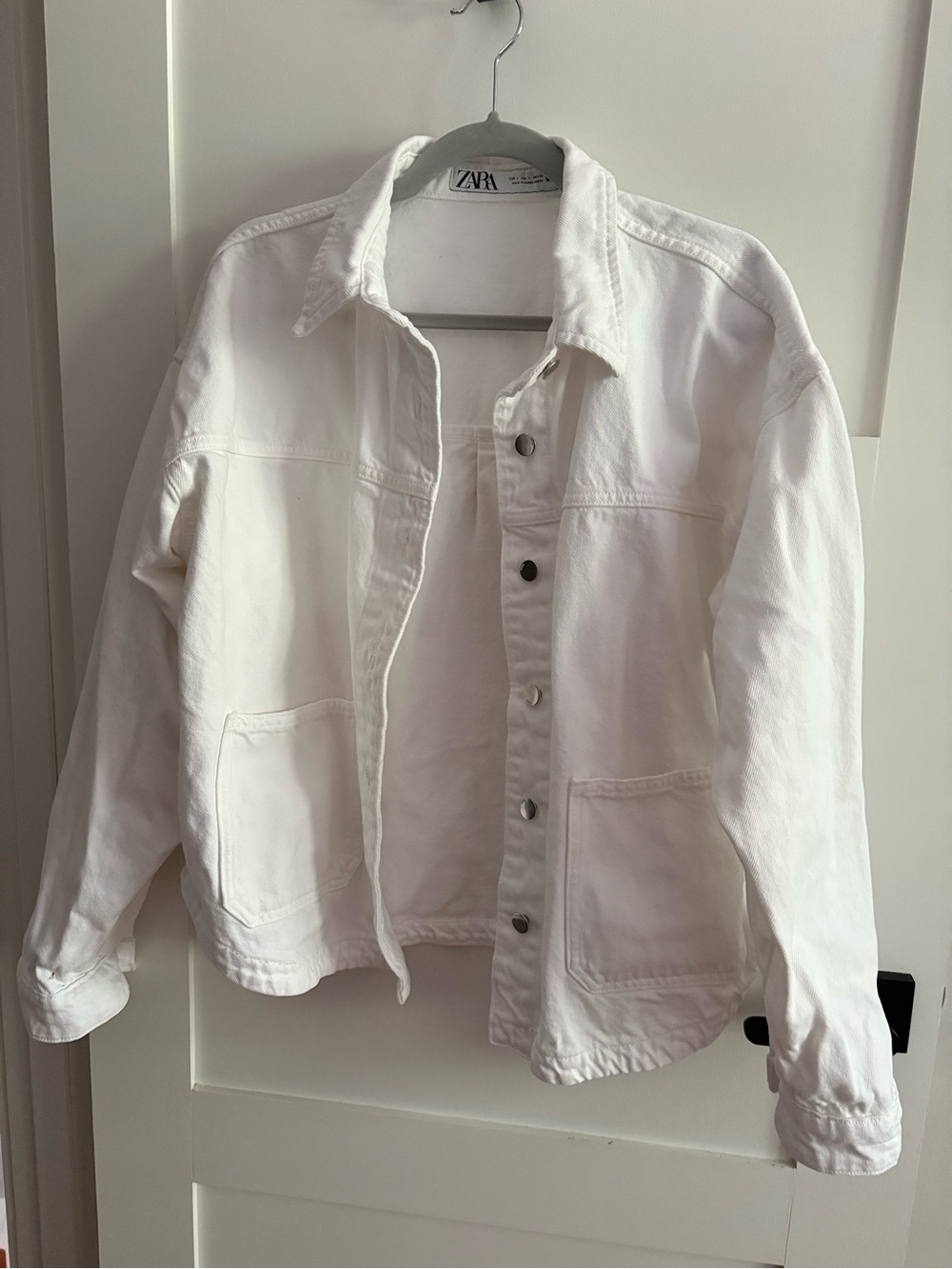 Zara White denim jacket